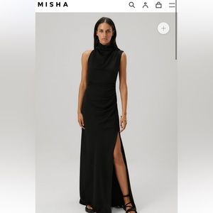 MISHA Constantina Gown in Black